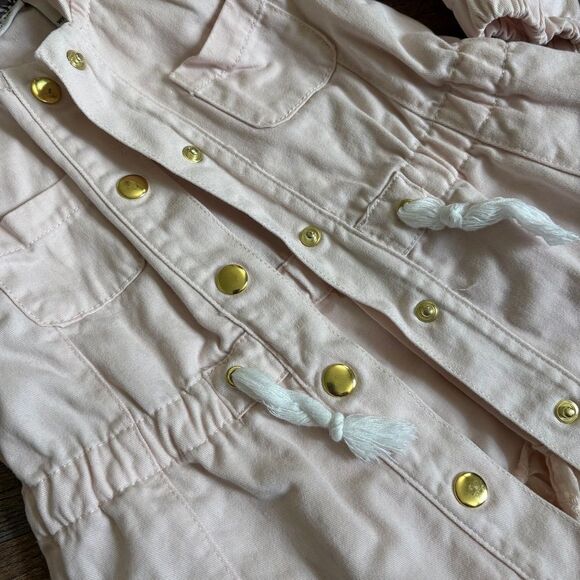 Aspen Kids Adorable Pink Jacket Coat Lace Trim Matching Hooded Vest Girls 2T - Picture 12 of 13